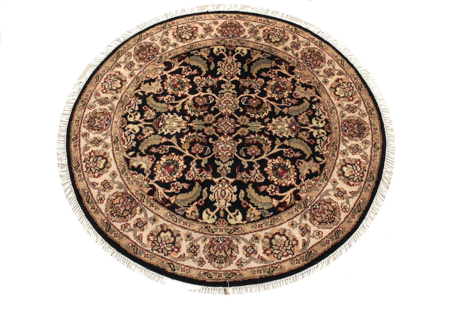 4 ft. Round & Square Jaipur Hand Knotted Wool Area Rug - MR003946