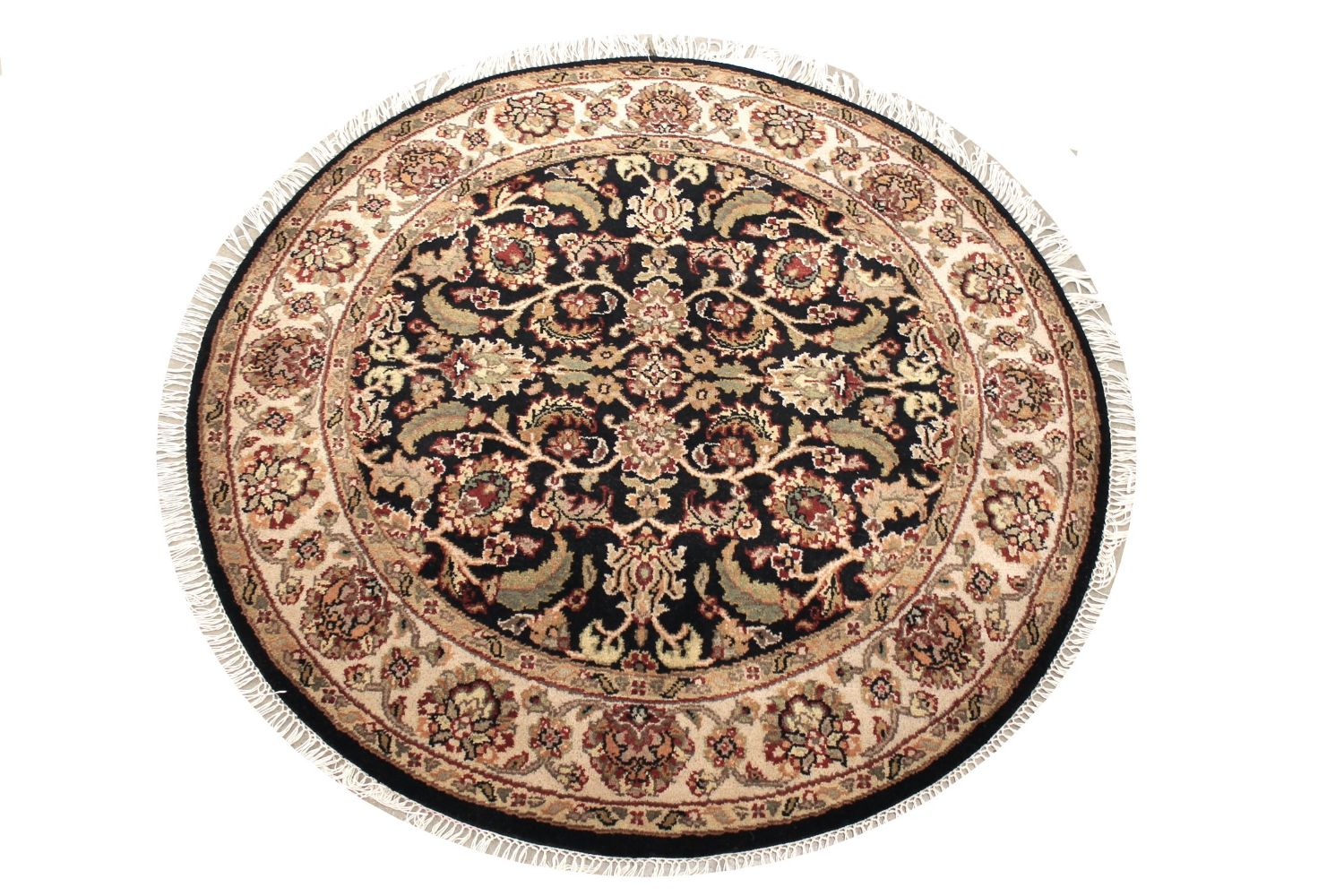 4 ft. Round & Square Jaipur Hand Knotted Wool Area Rug - MR003946