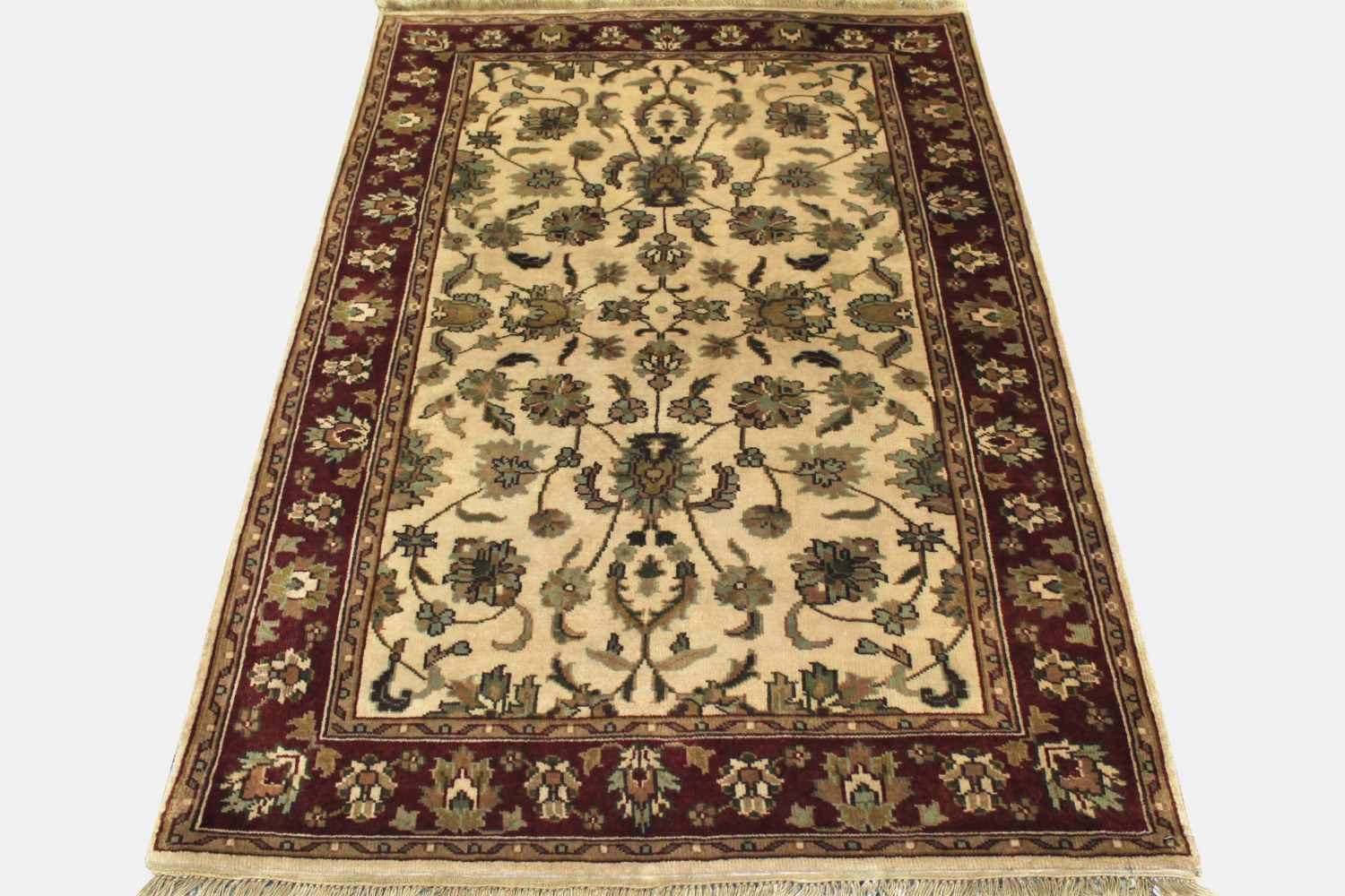 4x6 Traditional Hand Knotted Wool Area Rug - MR0058