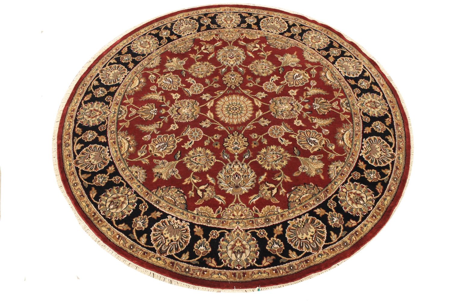 8 ft. Round & Square Jaipur Hand Knotted Wool Area Rug - MR012491