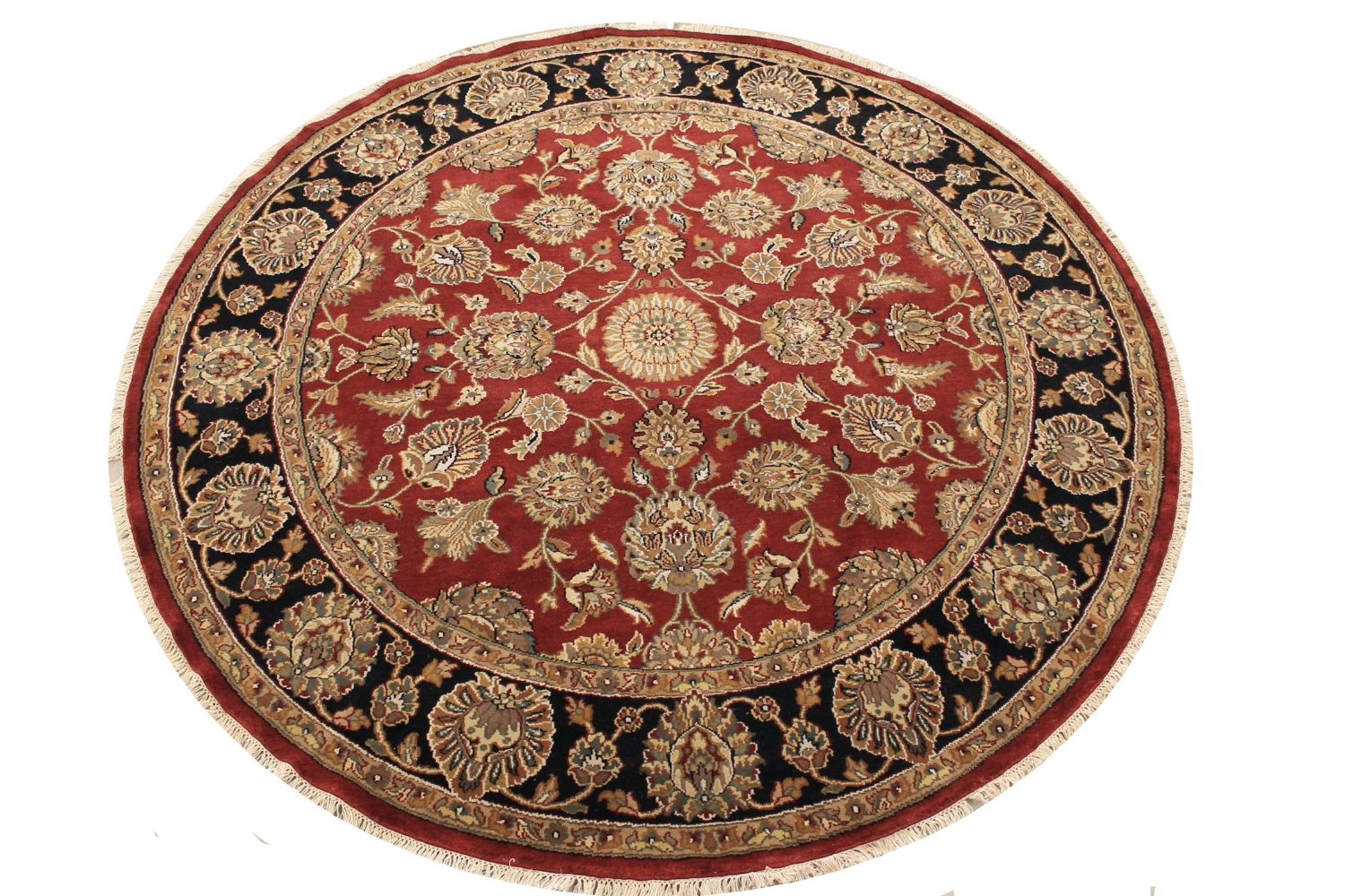 8 ft. Round & Square Jaipur Hand Knotted Wool Area Rug - MR012491