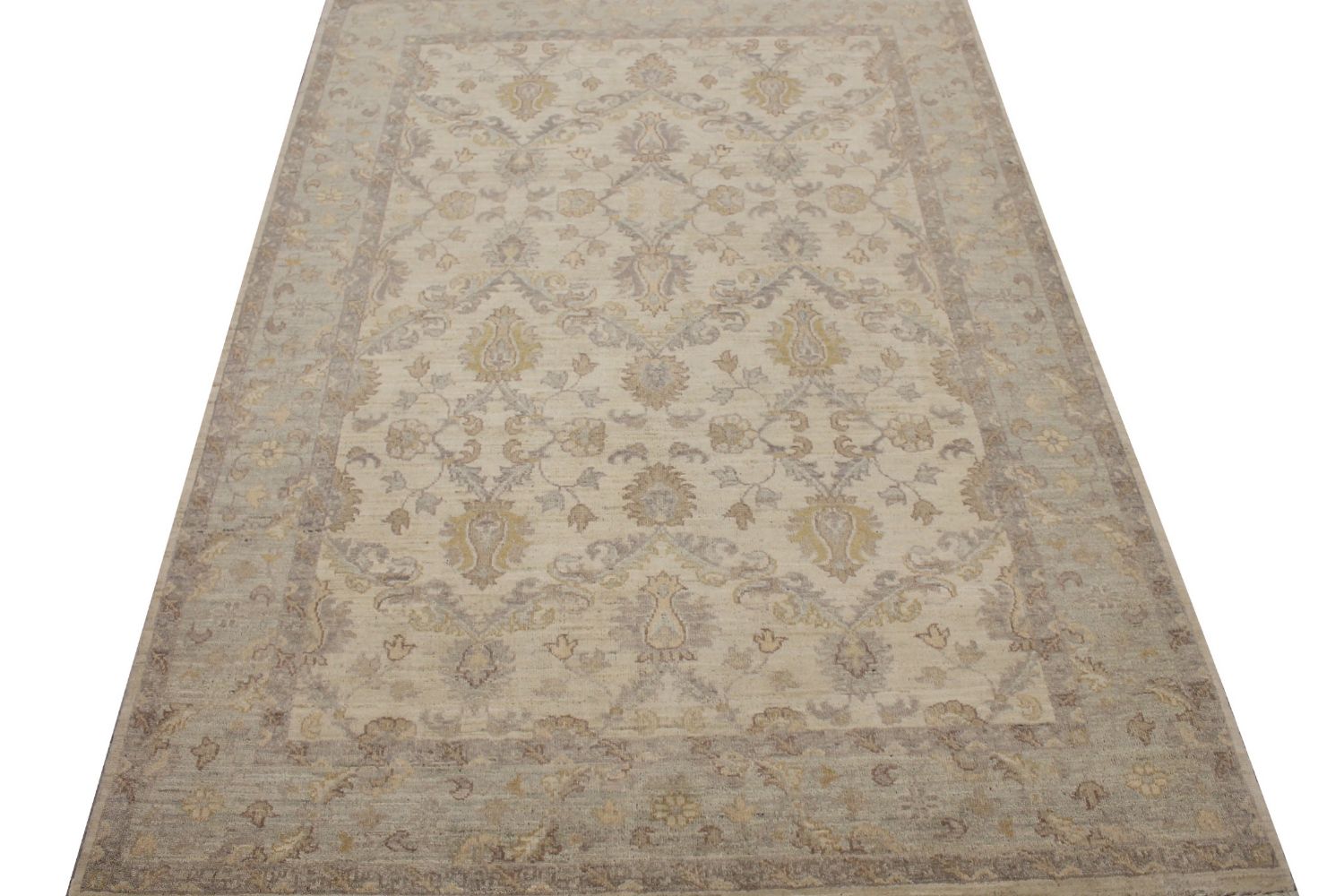 5x7/8 Peshawar Hand Knotted Wool Area Rug - MR014156