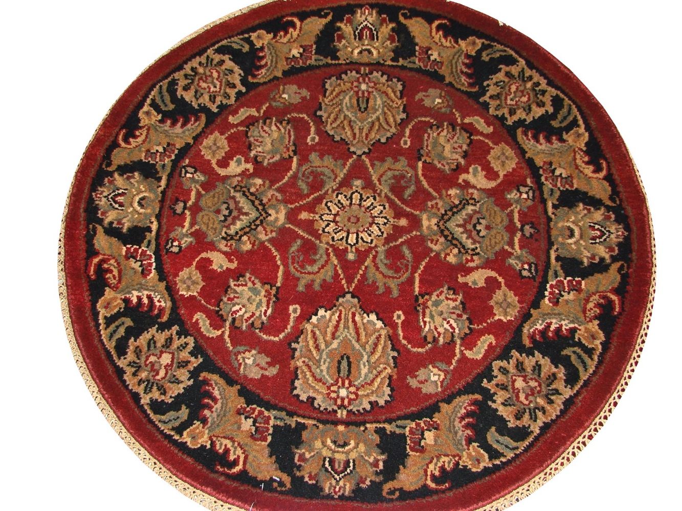 3 ft. Round & Square Jaipur Hand Knotted Wool Area Rug - MR015121