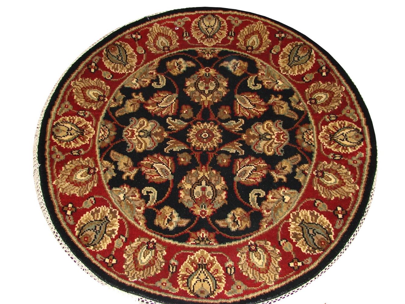 3 ft. Round & Square Jaipur Hand Knotted Wool Area Rug - MR015124