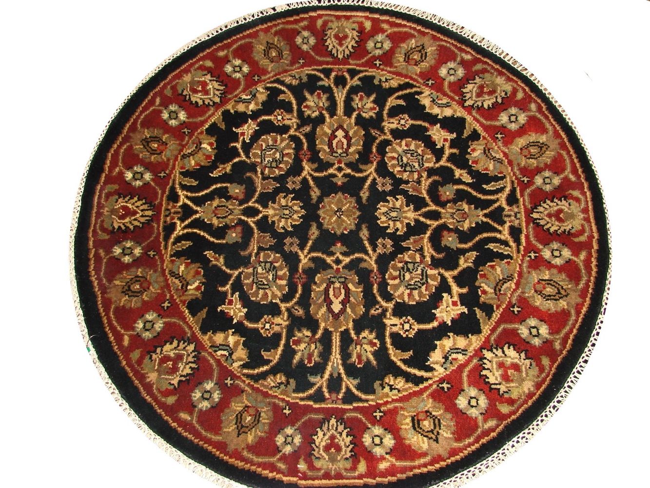 3 ft. Round & Square Jaipur Hand Knotted Wool Area Rug - MR015127