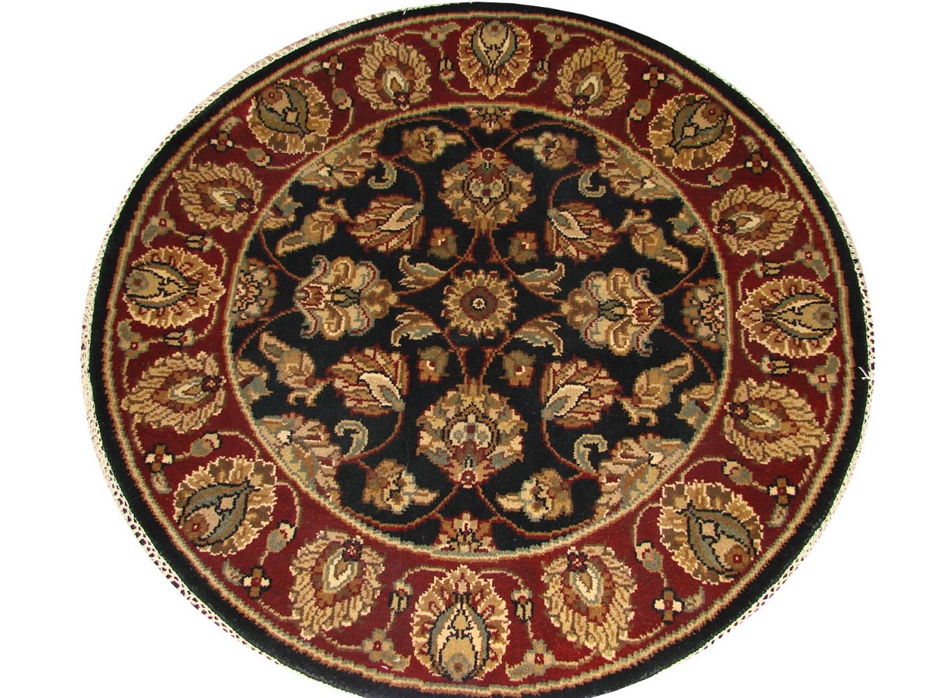 3 ft. Round & Square Jaipur Hand Knotted Wool Area Rug - MR015128