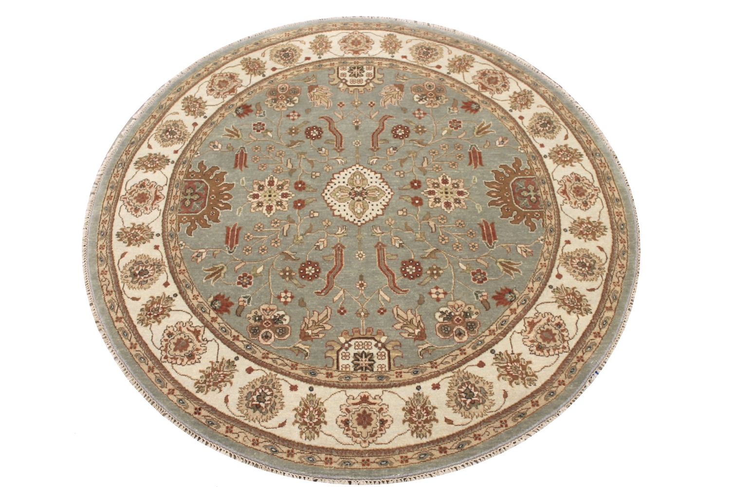 6 ft. - 7 ft. Round & Square Traditional Hand Knotted Wool Area Rug - MR015668