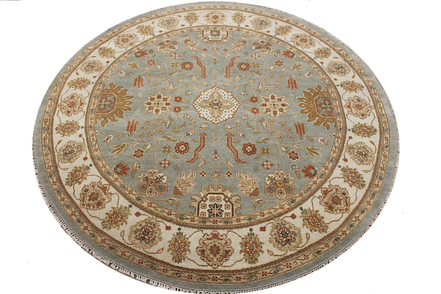 6 ft. - 7 ft. Round & Square Traditional Hand Knotted Wool Area Rug - MR015668