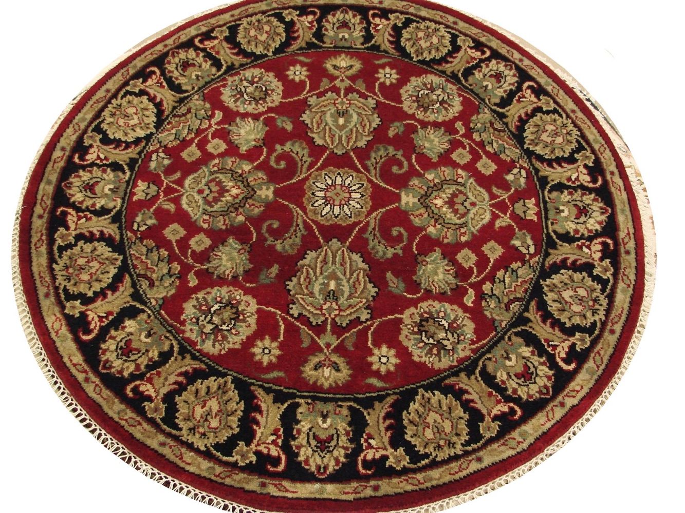 4 ft. Round & Square Jaipur Hand Knotted Wool Area Rug - MR016627