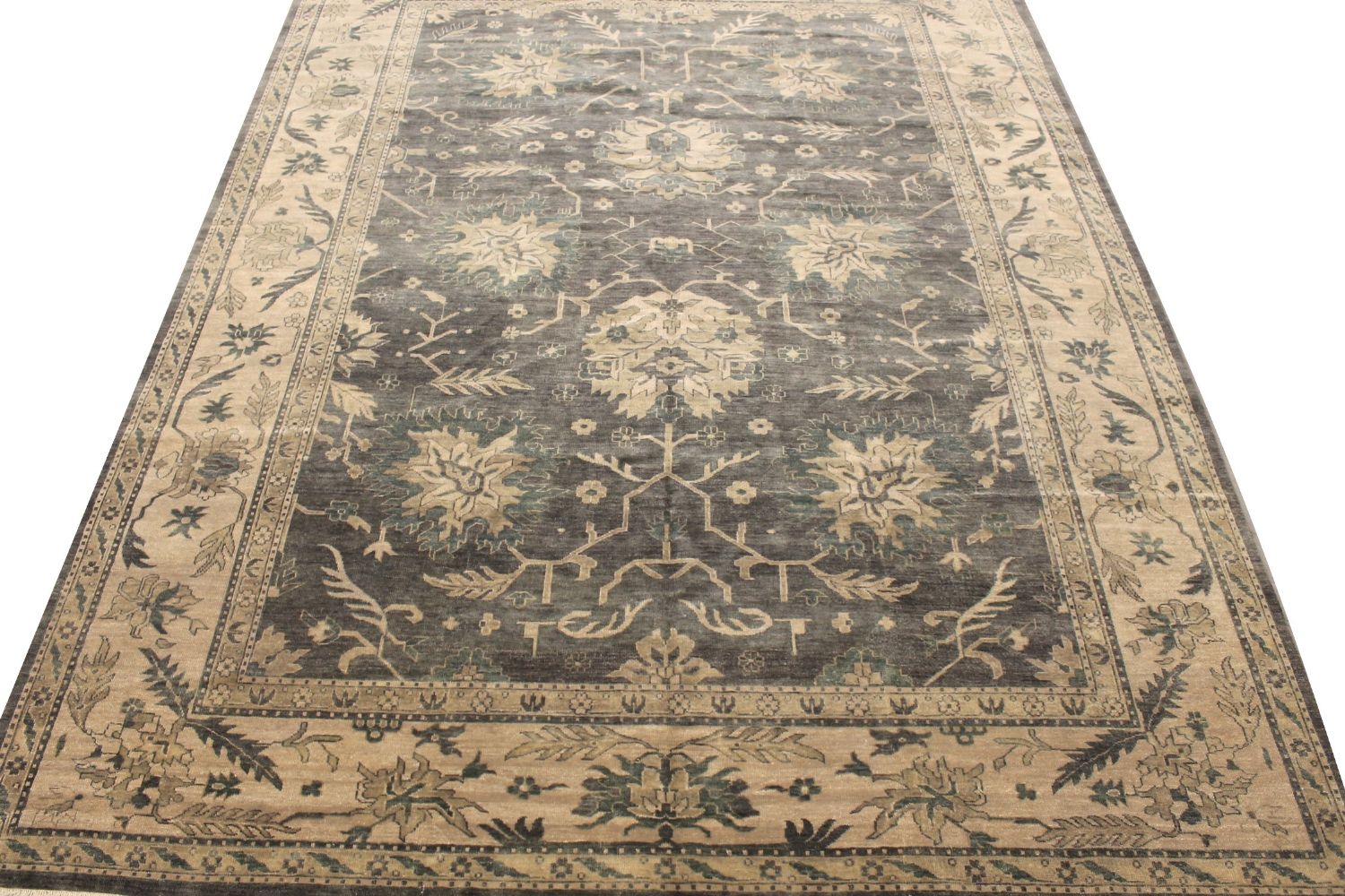 10x14 Oushak Hand Knotted Wool Area Rug - MR017009