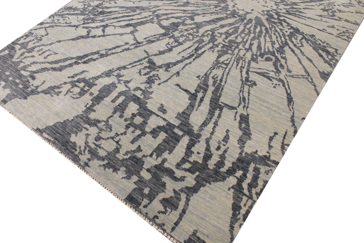 8x10 Modern Hand Knotted Wool Area Rug - MR018082