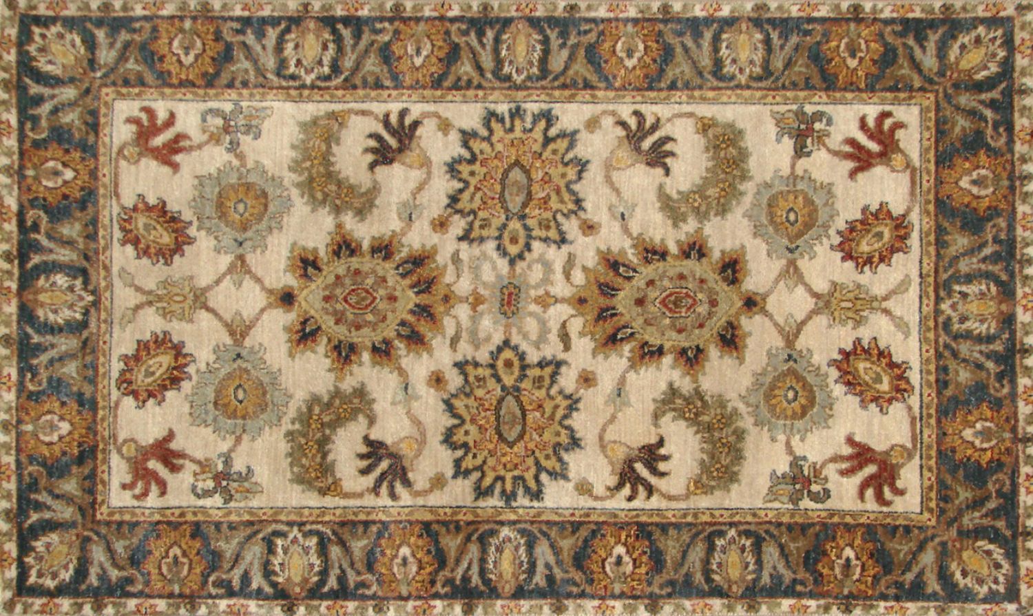 3x5 Traditional Hand Knotted Wool Area Rug - MR020067