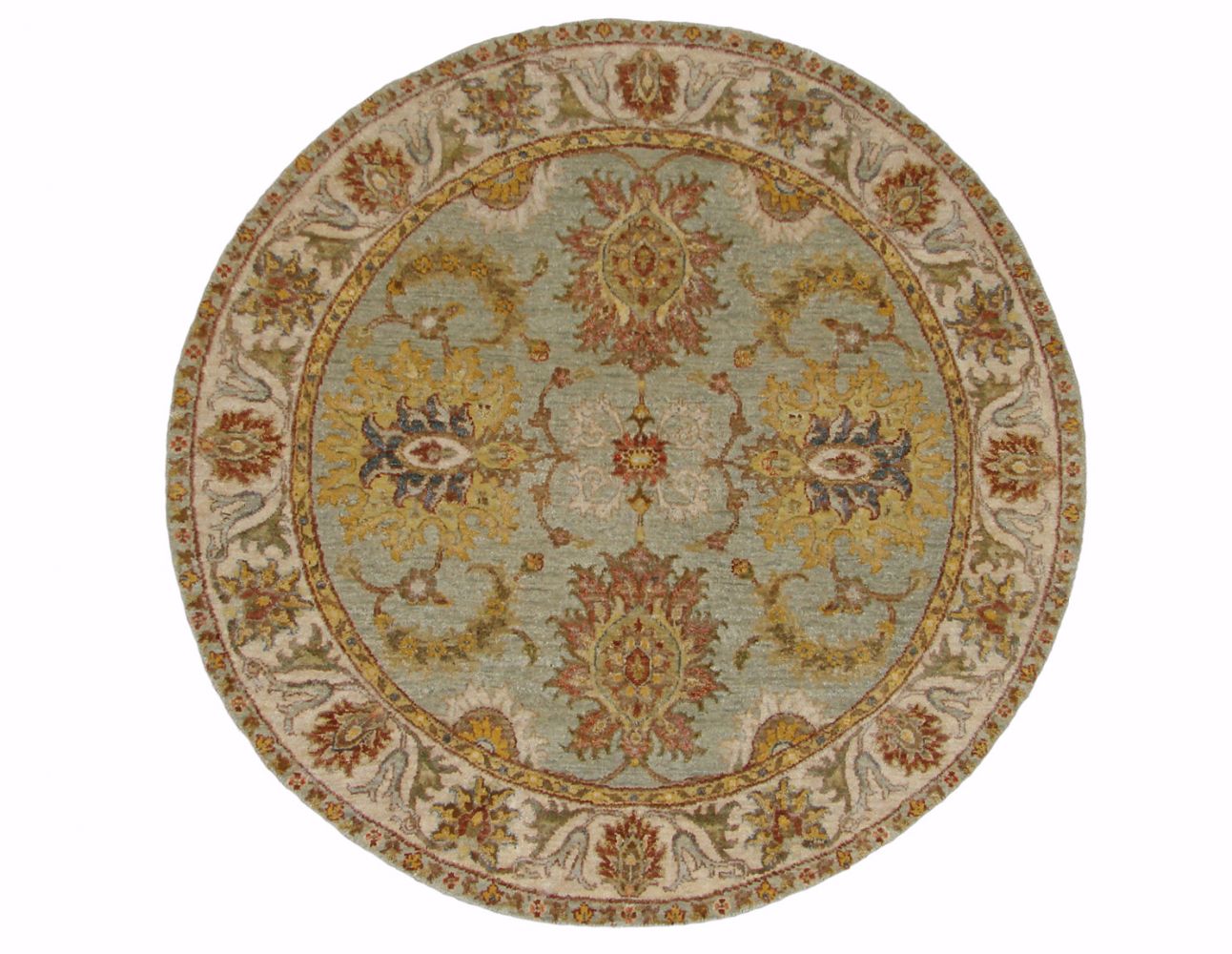 4 ft. Round & Square Traditional Hand Knotted Wool Area Rug - MR020295