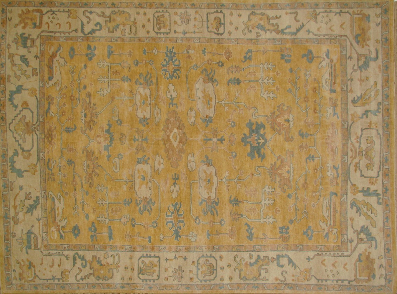 9x12 Oushak Hand Knotted Wool Area Rug - MR020829