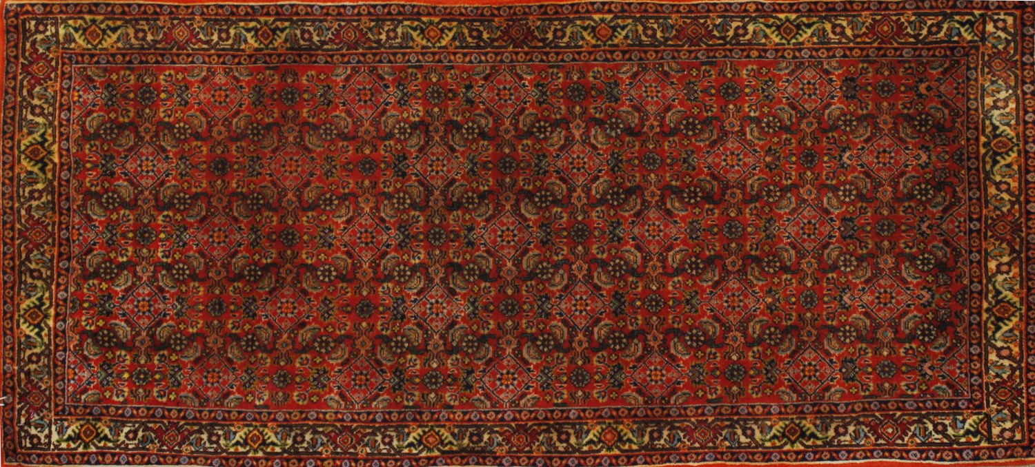2X4 Floral Hand Knotted Wool Area Rug - MR021313