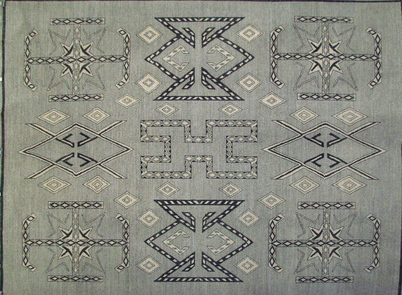 9x12 Contemporary Hand Knotted Wool Area Rug - MR021696