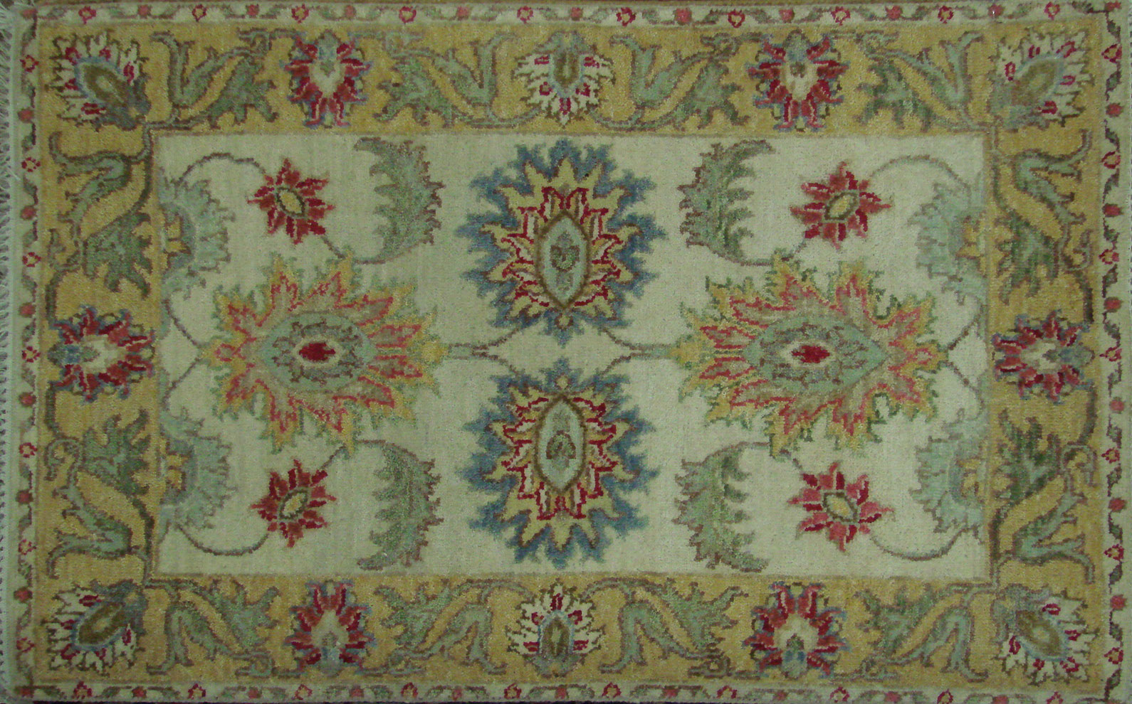 2X3 Traditional Hand Knotted Wool Area Rug - MR021738