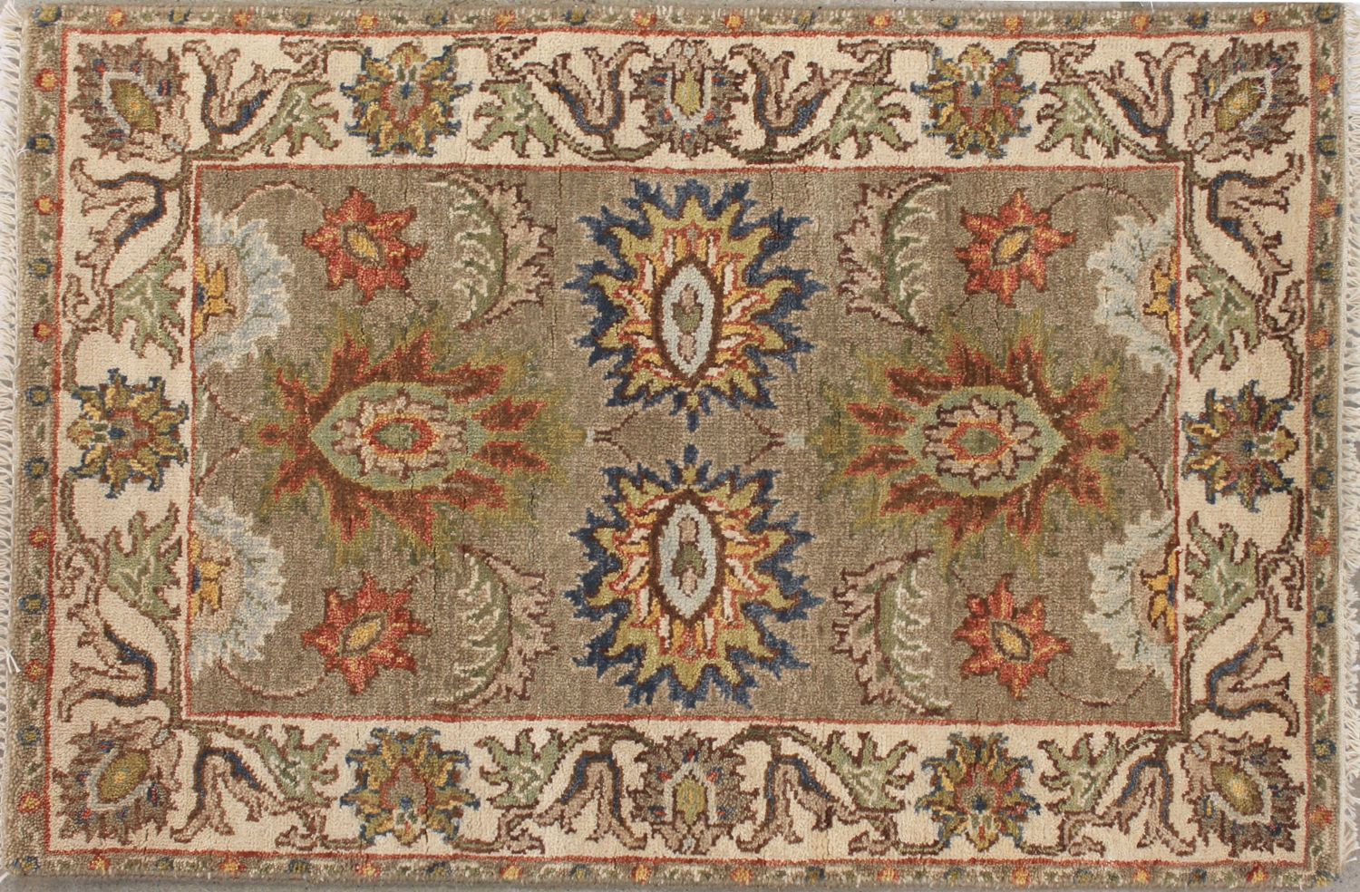 2X3 Traditional Hand Knotted Wool Area Rug - MR021748