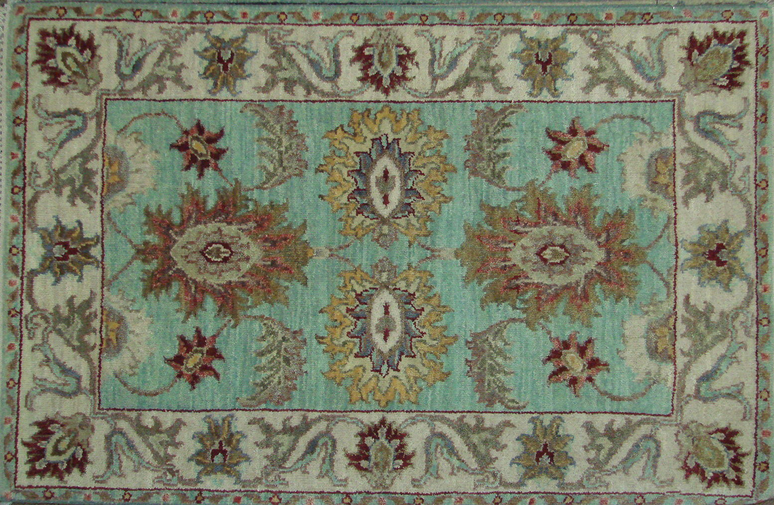 2X3 Traditional Hand Knotted Wool Area Rug - MR021988