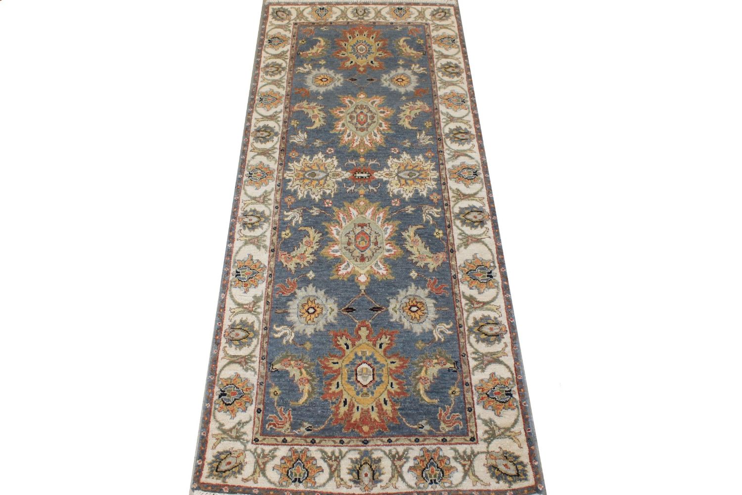 6 ft. Runner Traditional Hand Knotted Wool Area Rug - MR022203