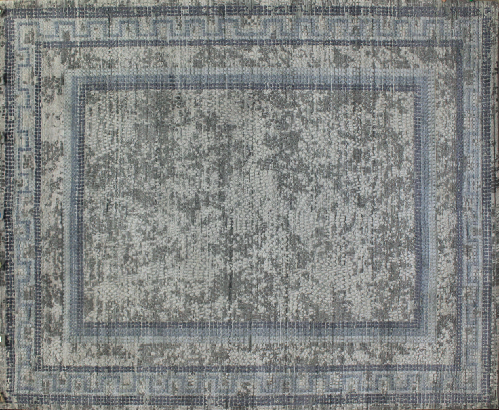8x10 Transitional Hand Knotted Wool & Viscose Area Rug - MR022220