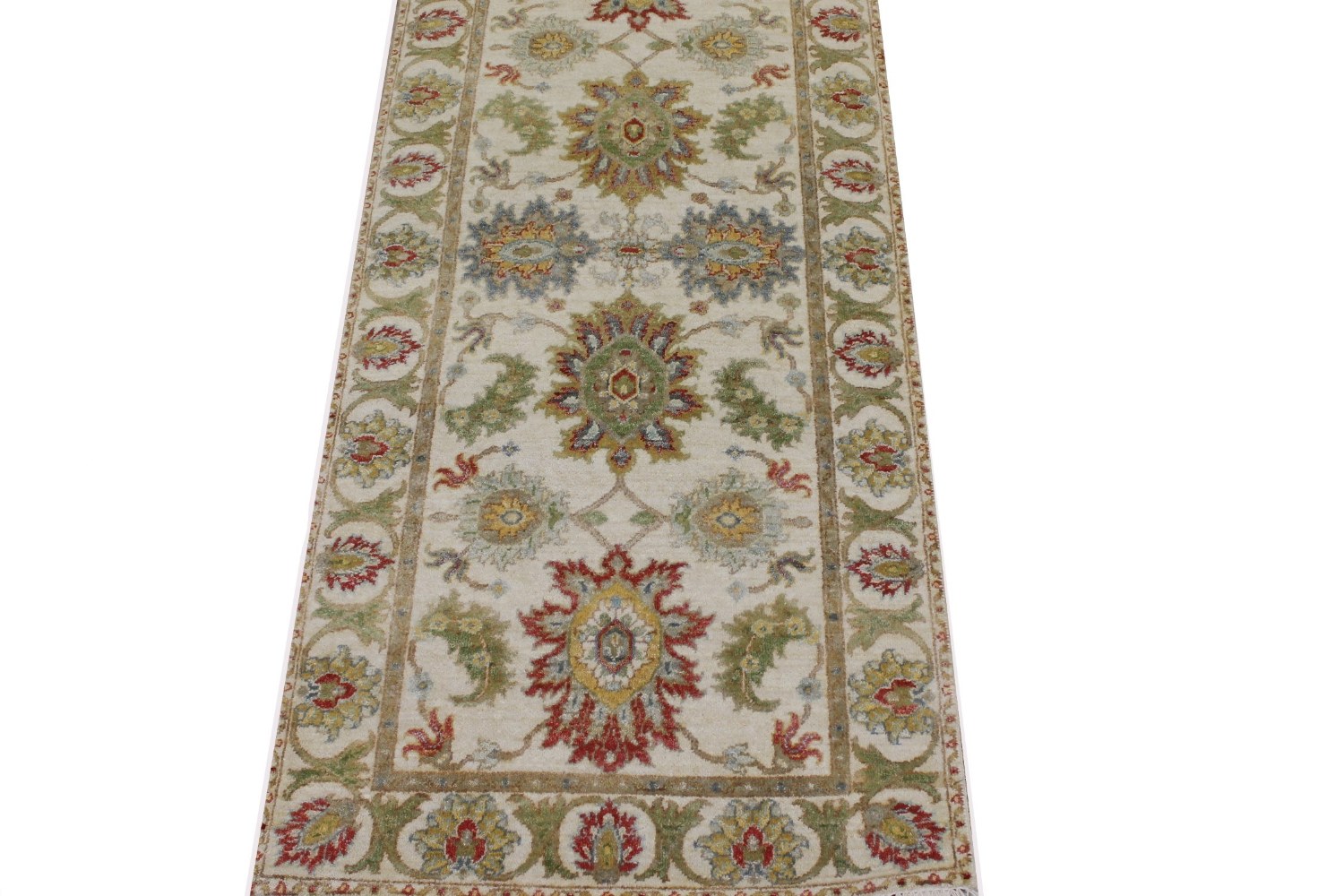 6 ft. Runner Traditional Hand Knotted Wool Area Rug - MR022651