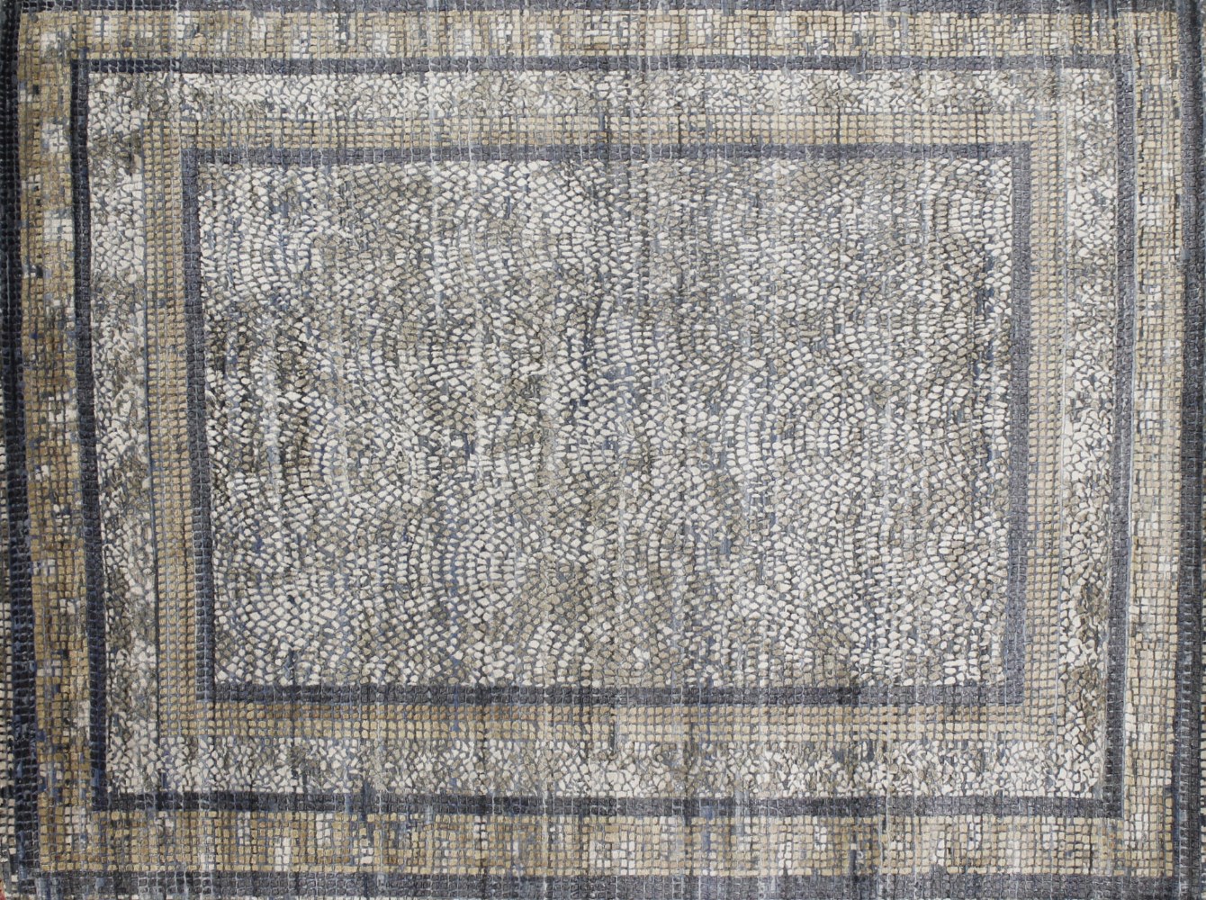 8x10 Transitional Hand Knotted Wool & Viscose Area Rug - MR022662