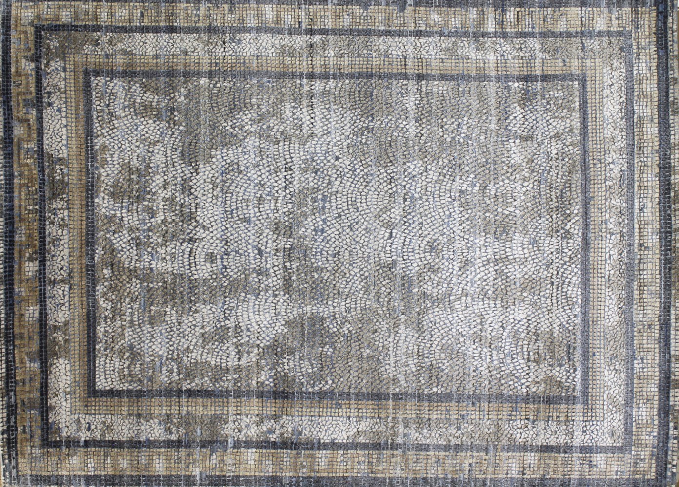 9x12 Transitional Hand Knotted Wool & Viscose Area Rug - MR022663