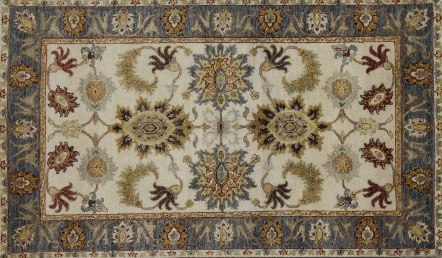 3x5 Traditional Hand Knotted Wool Area Rug - MR022771