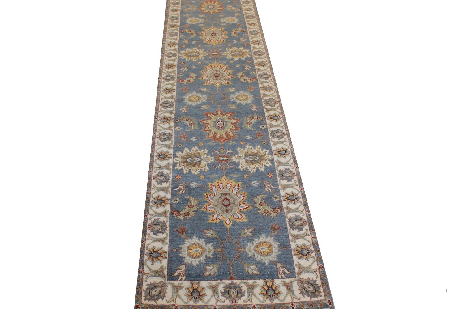 12 ft. Runner Traditional Hand Knotted Wool Area Rug - MR022880