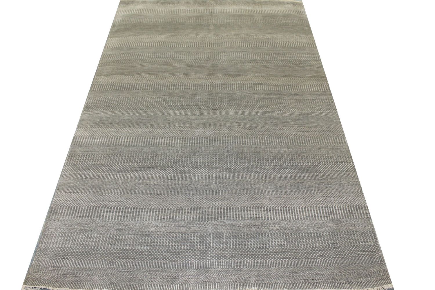 6x9 Casual Hand Knotted Wool & Viscose Area Rug - MR022955