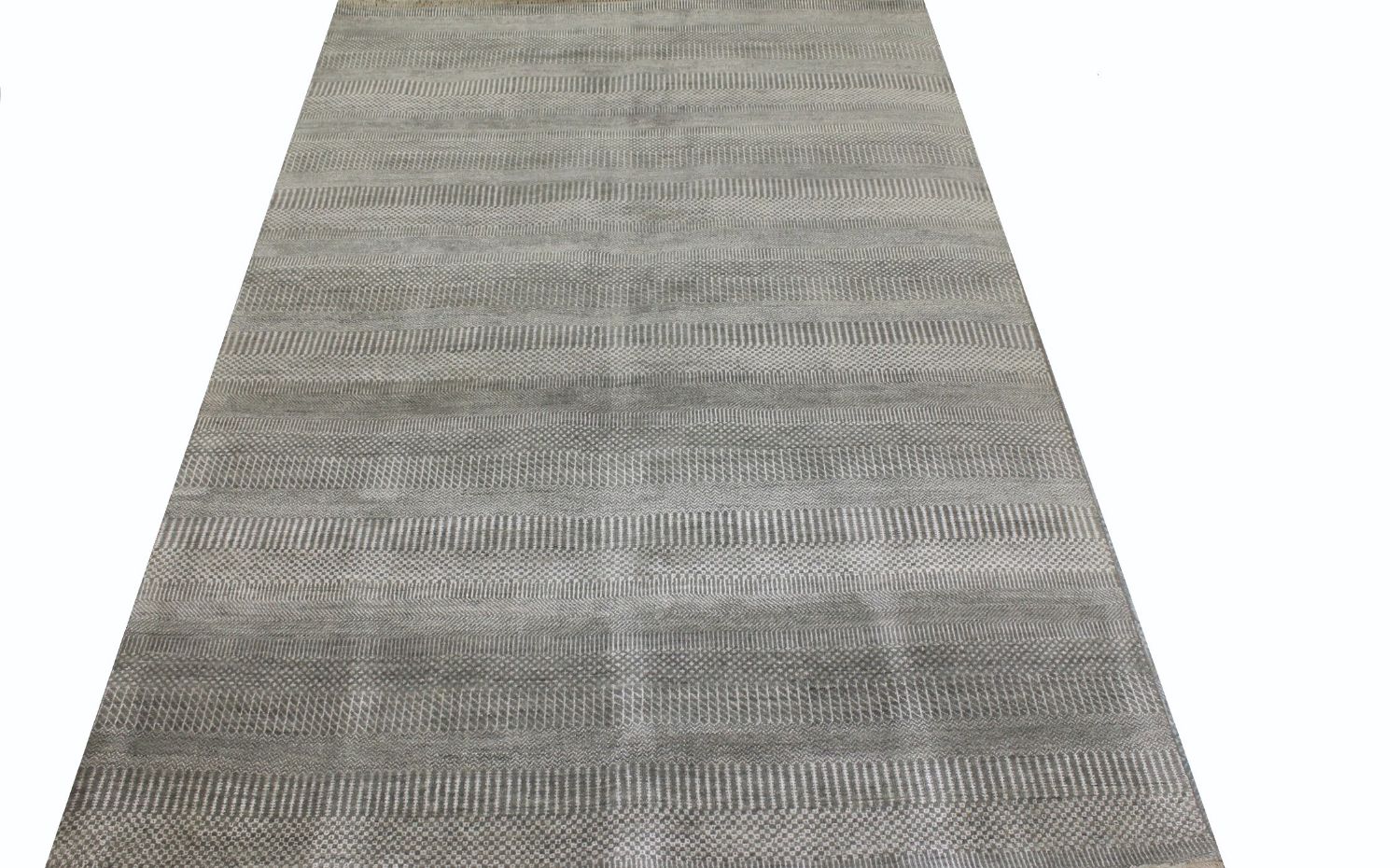 6x9 Casual Hand Knotted Wool & Viscose Area Rug - MR022955