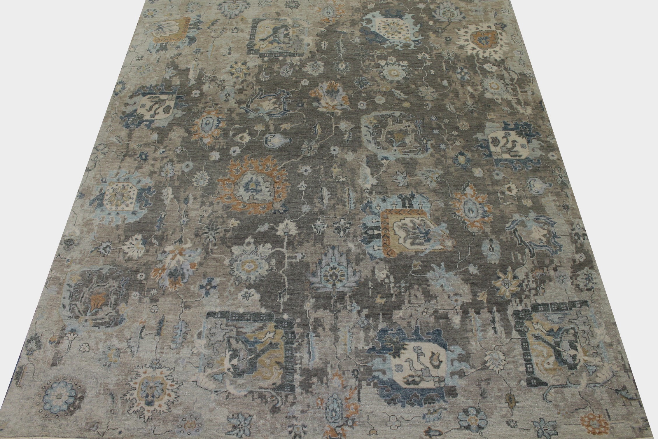 8x10 Transitional Hand Knotted Wool & Viscose Area Rug - MR023570
