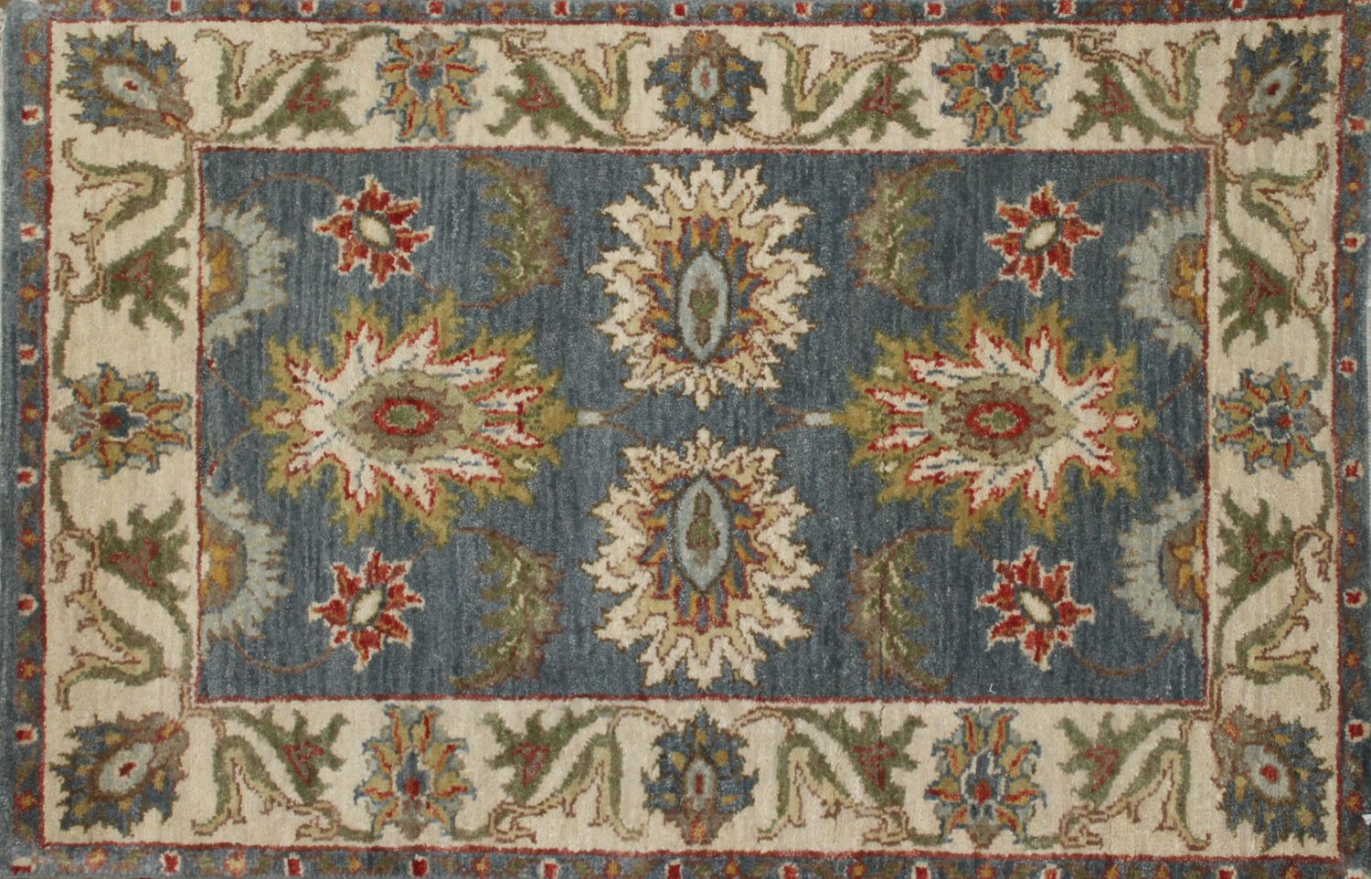 2X3 Traditional Hand Knotted Wool Area Rug - MR023670