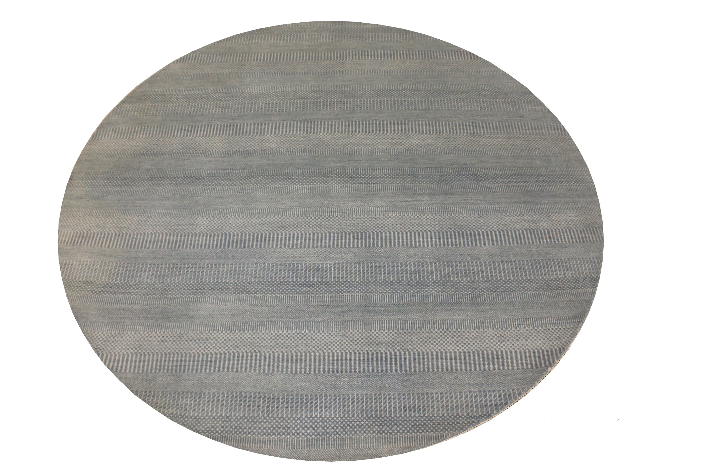 8 ft. Round & Square Casual Hand Knotted Wool & Viscose Area Rug - MR024071
