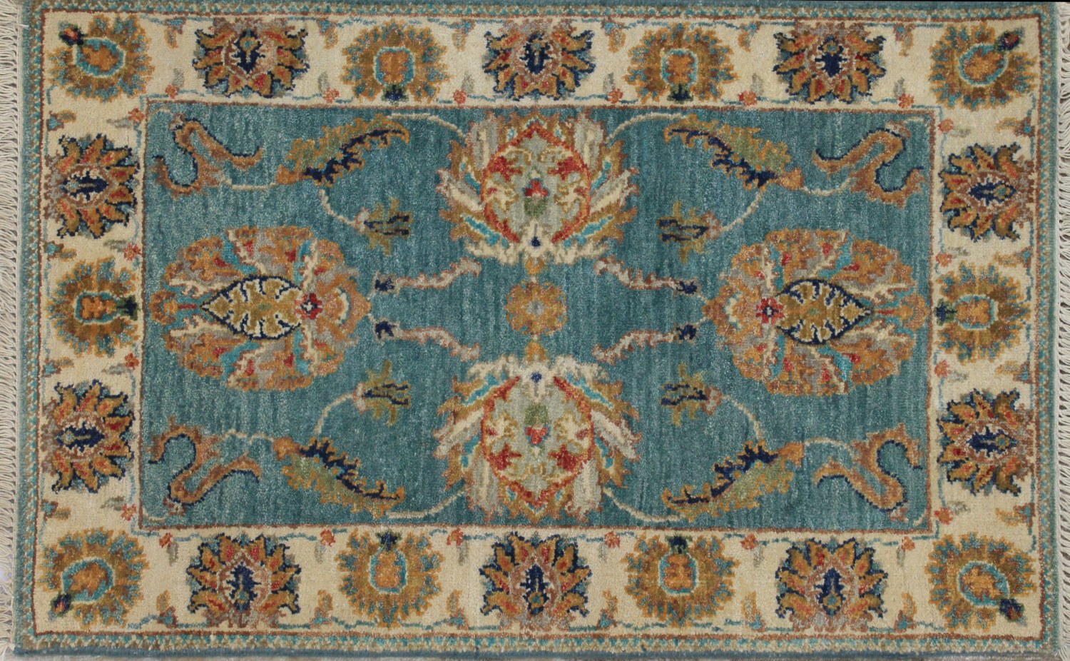 2X3 Traditional Hand Knotted Wool Area Rug - MR024197