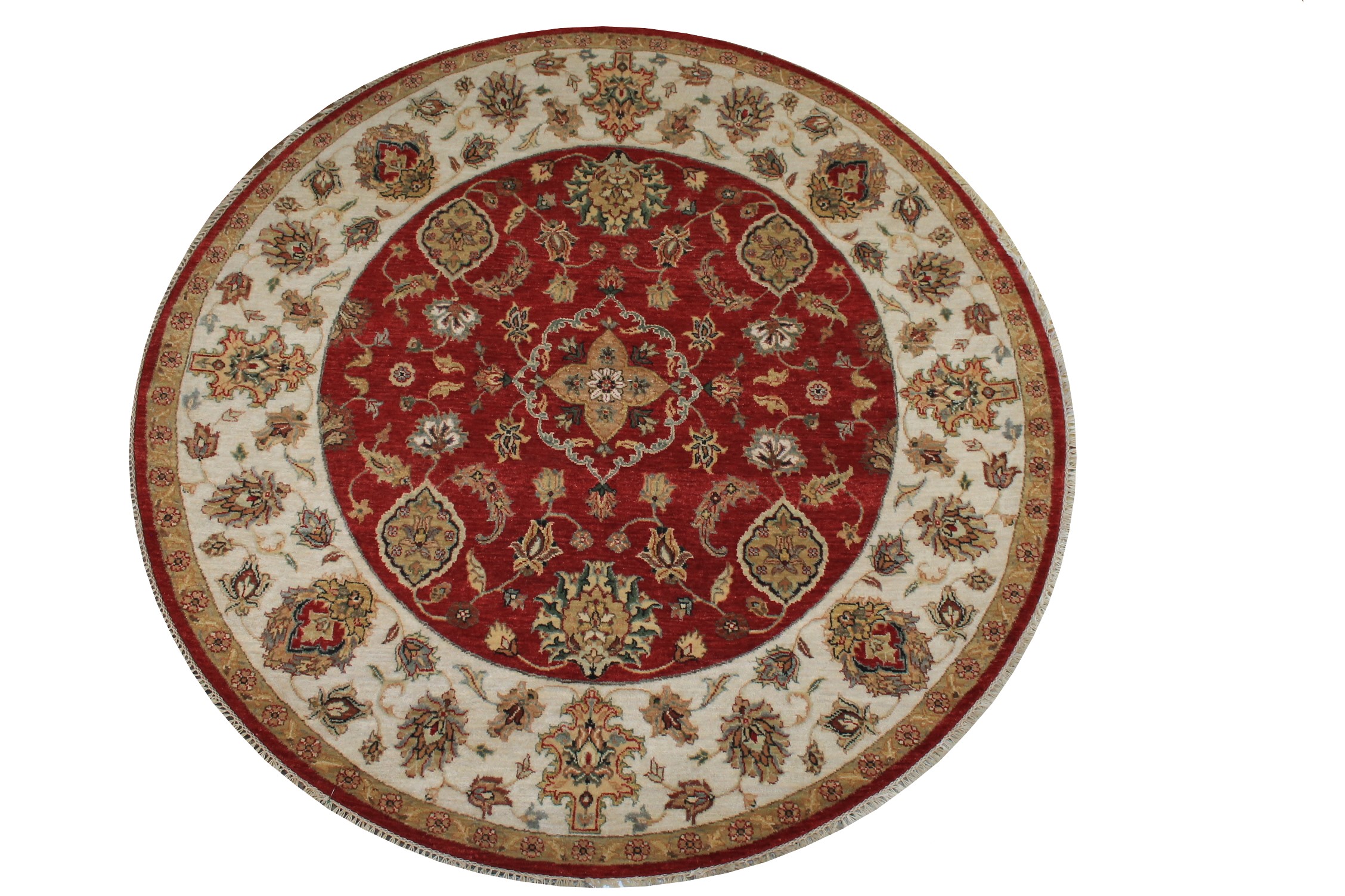 6 ft. - 7 ft. Round & Square Traditional Hand Knotted Wool Area Rug - MR024251