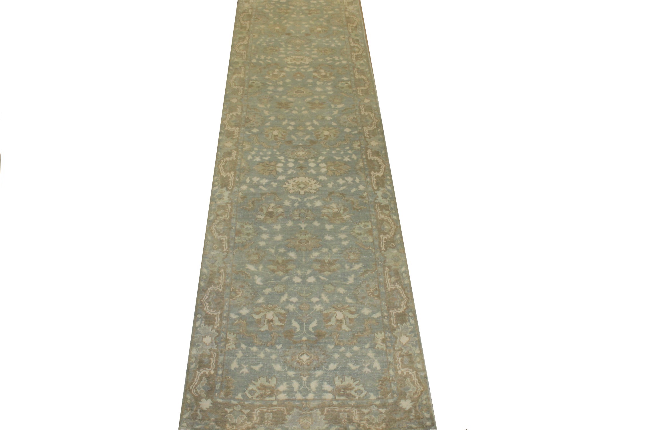 12 ft. Runner Oushak Hand Knotted Wool Area Rug - MR024322