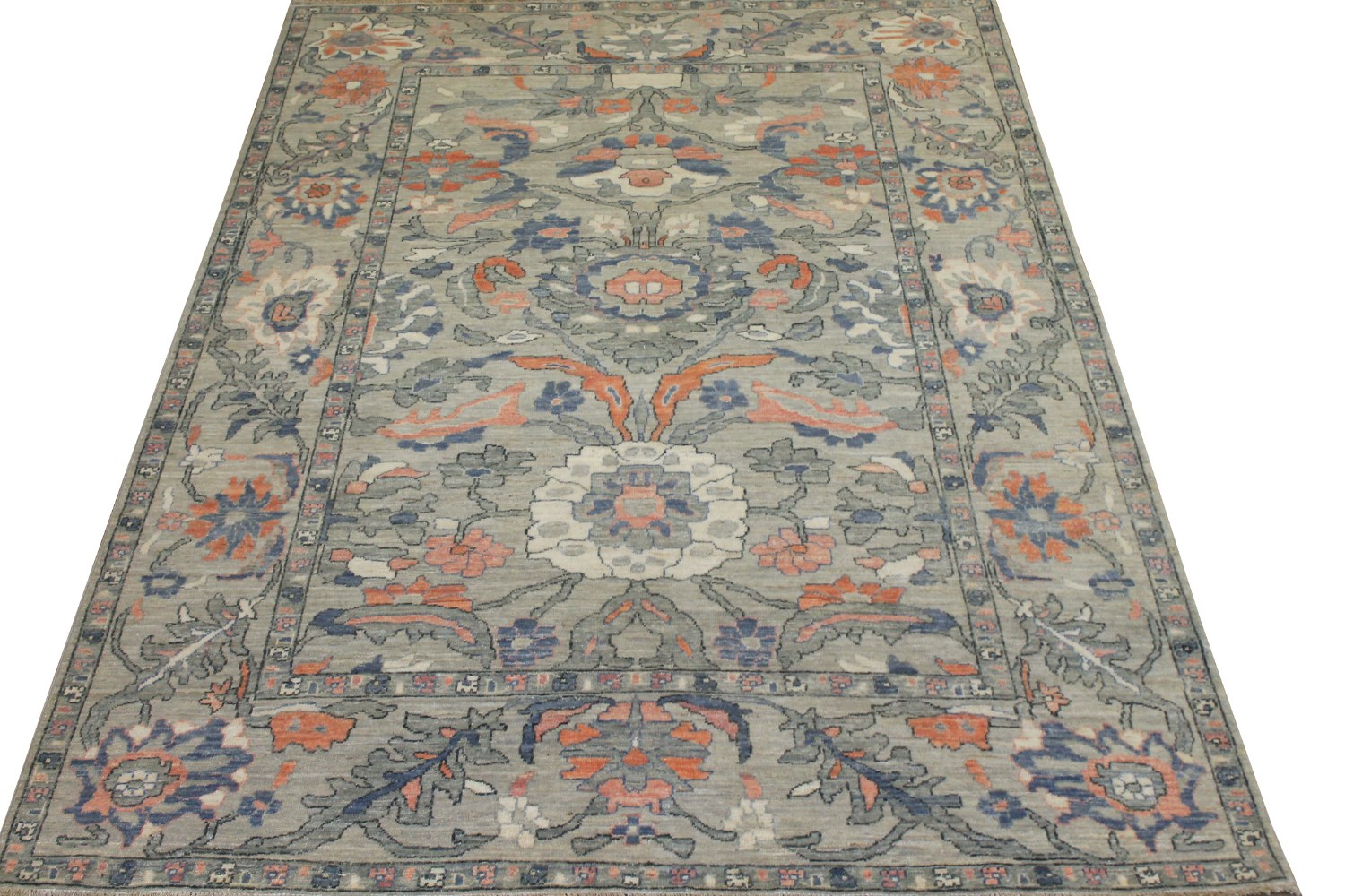 6x9 Oushak Hand Knotted Wool Area Rug - MR024375
