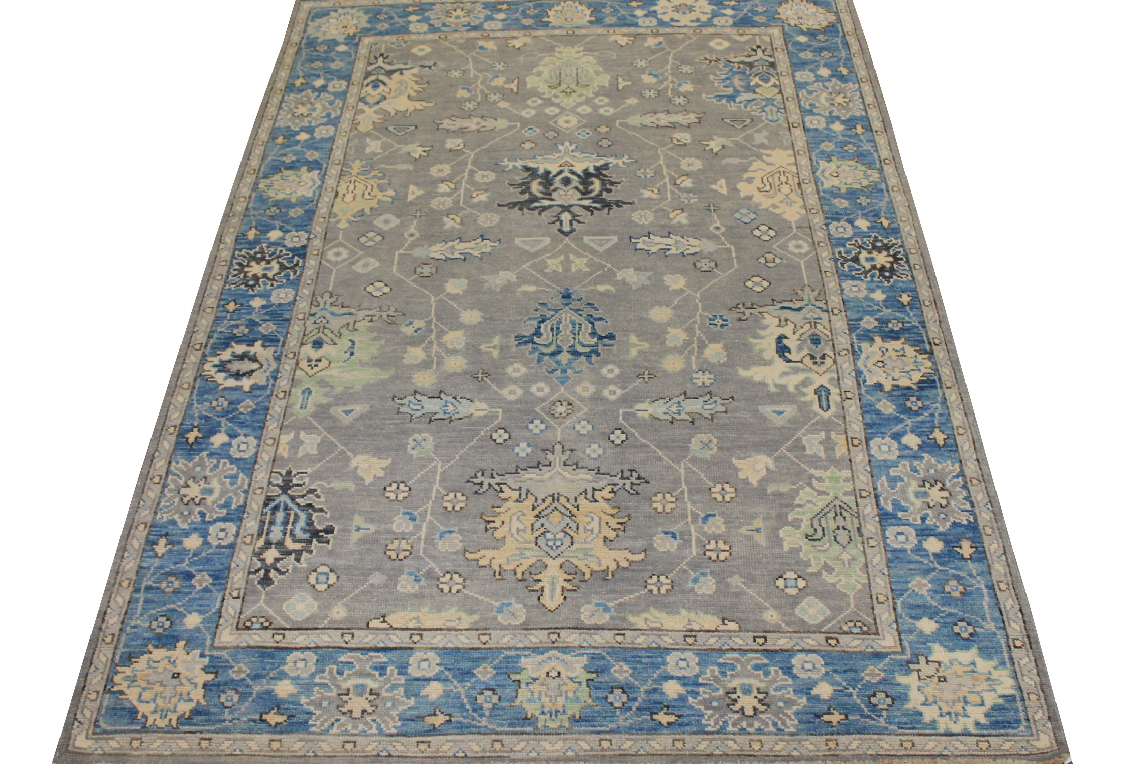 6x9 Oushak Hand Knotted Wool Area Rug - MR024413