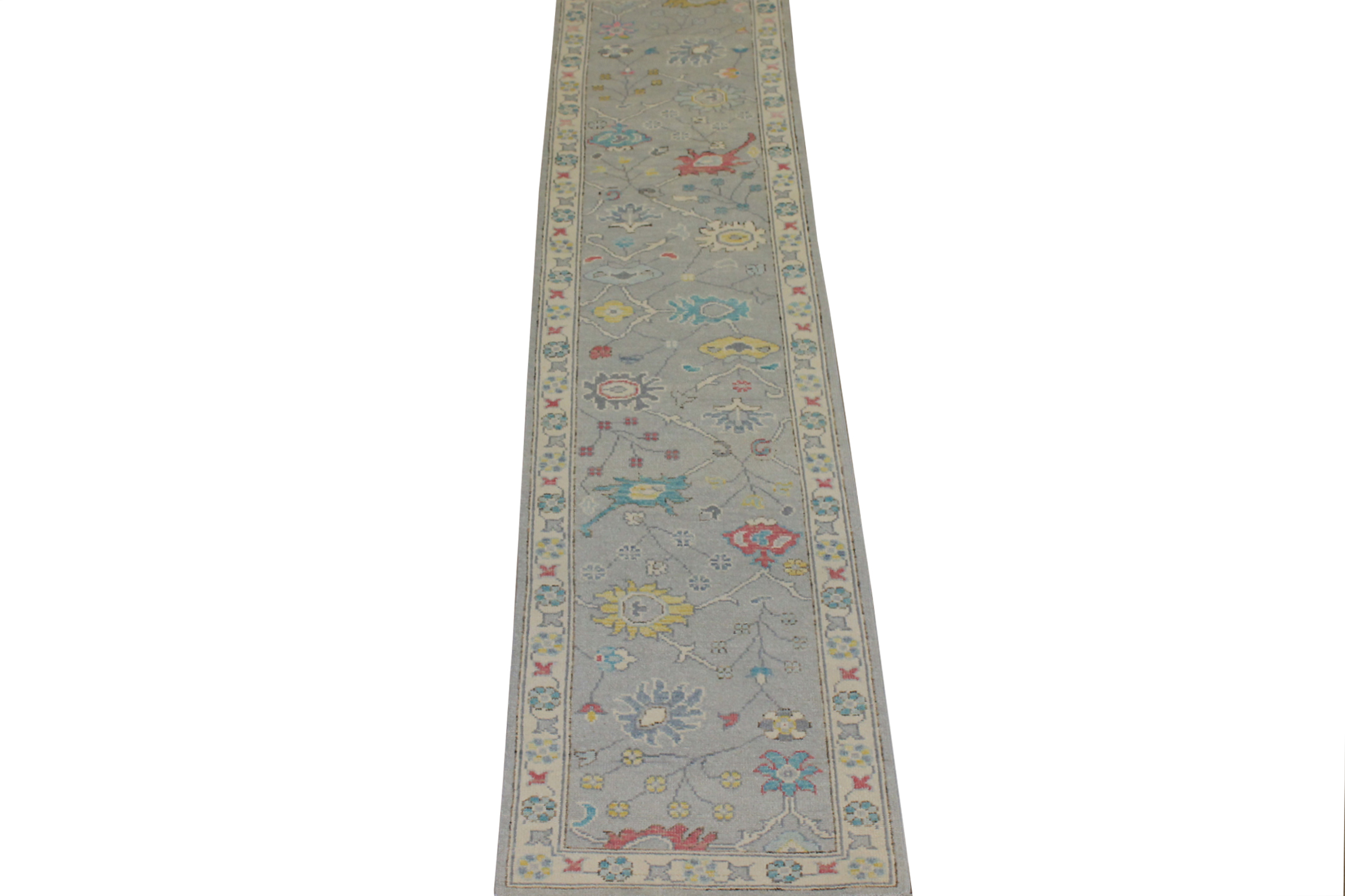 12 ft. Runner Oushak Hand Knotted Wool Area Rug - MR024424