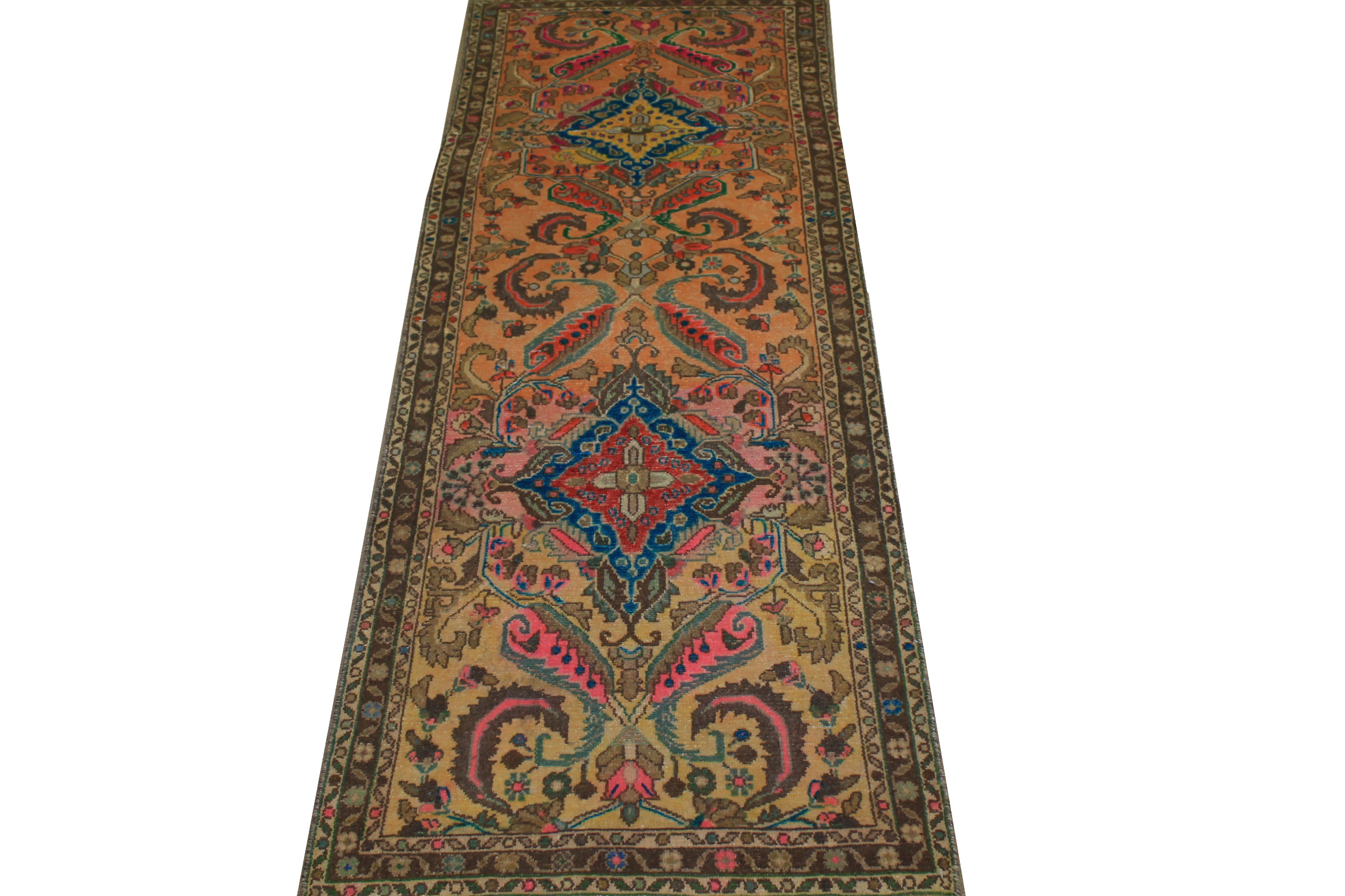 6 ft. Runner Vintage Hand Knotted Wool Area Rug - MR024446