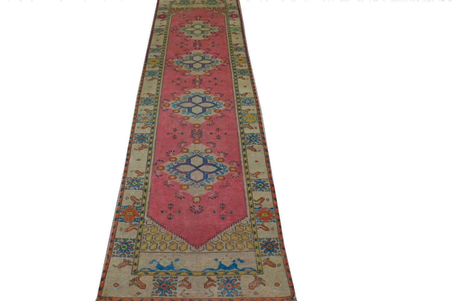 10 ft. Runner Vintage Hand Knotted Wool Area Rug - MR024455