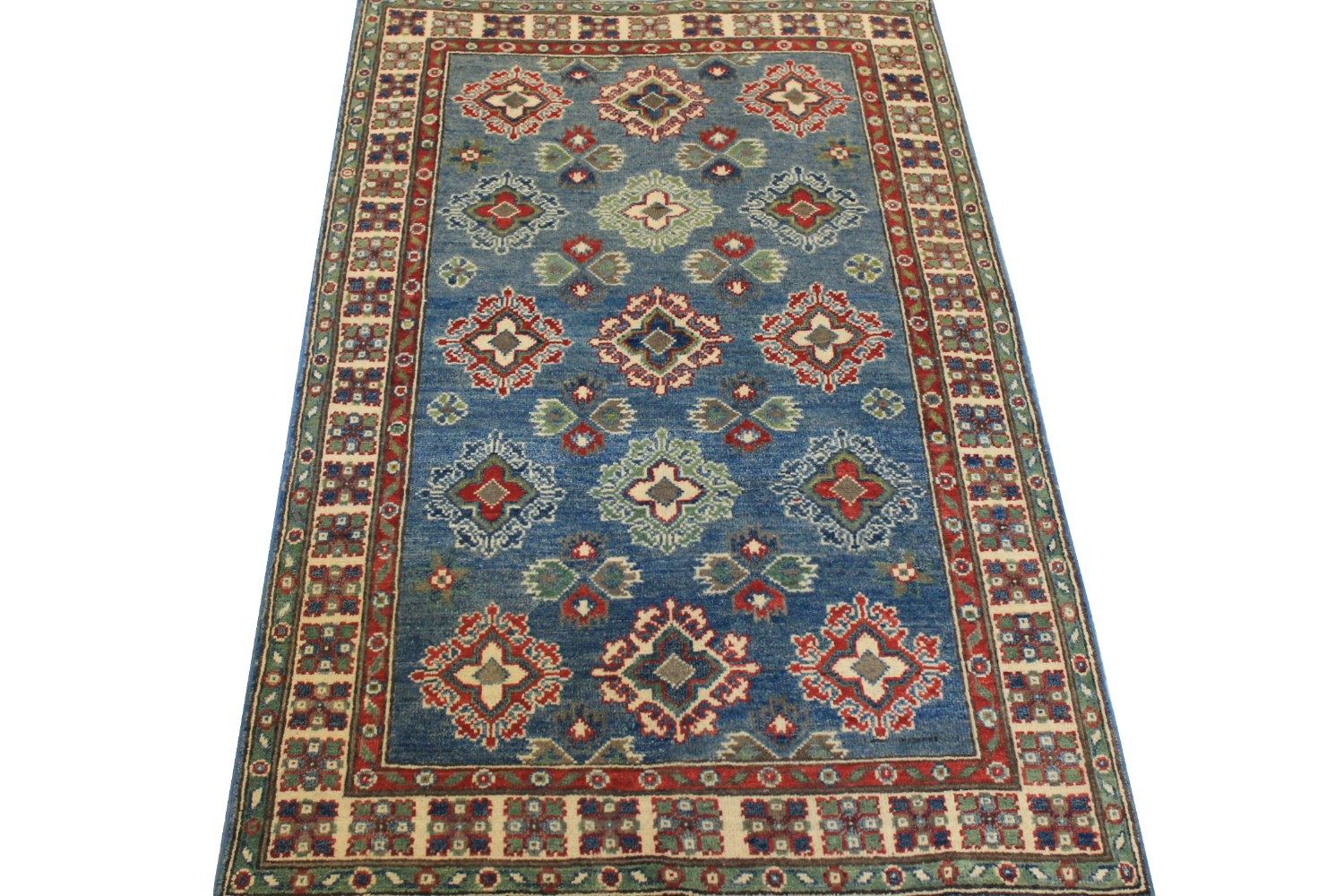 3x5 Kazak Hand Knotted Wool Area Rug - MR024539