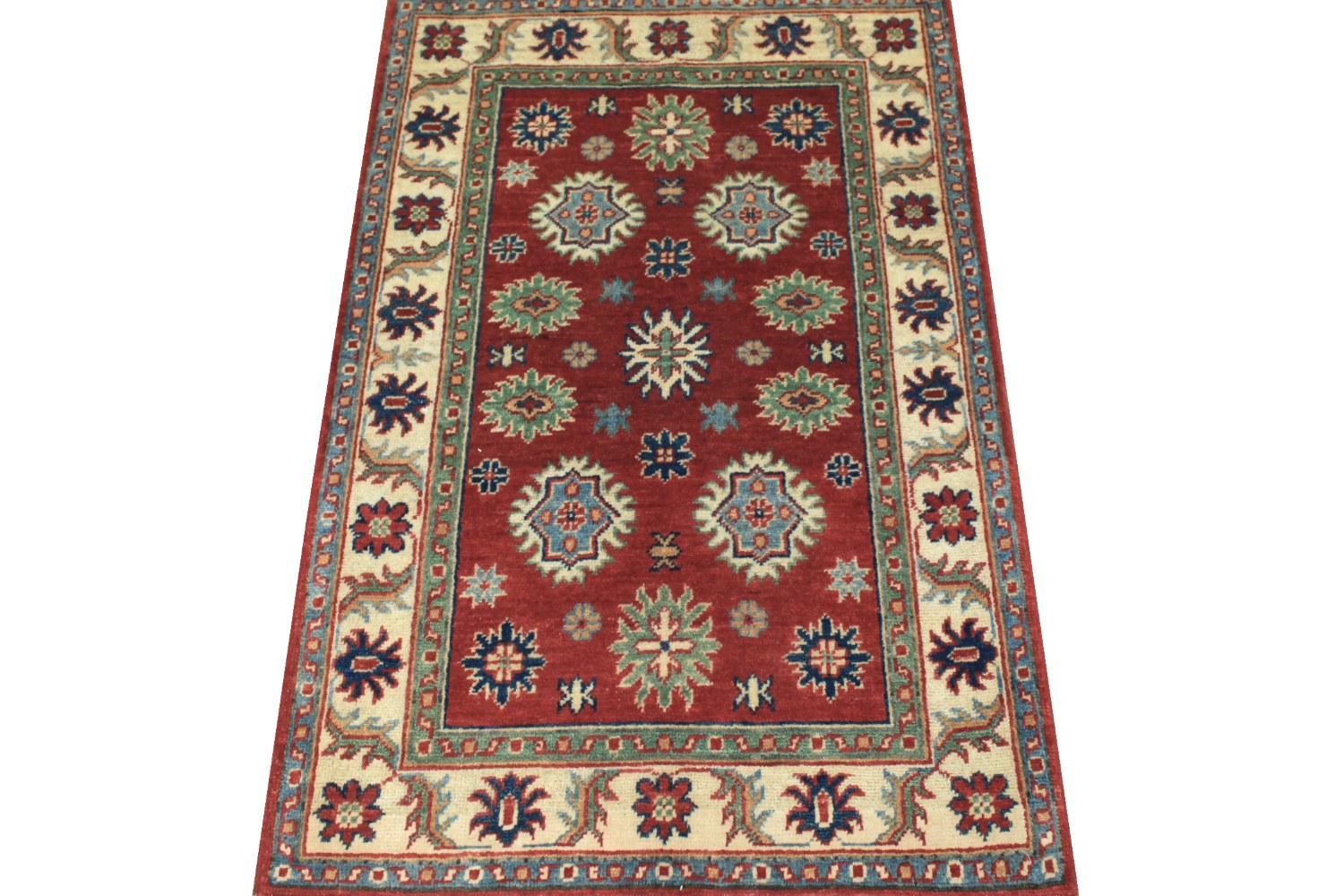 2X4 Kazak Hand Knotted Wool Area Rug - MR024542