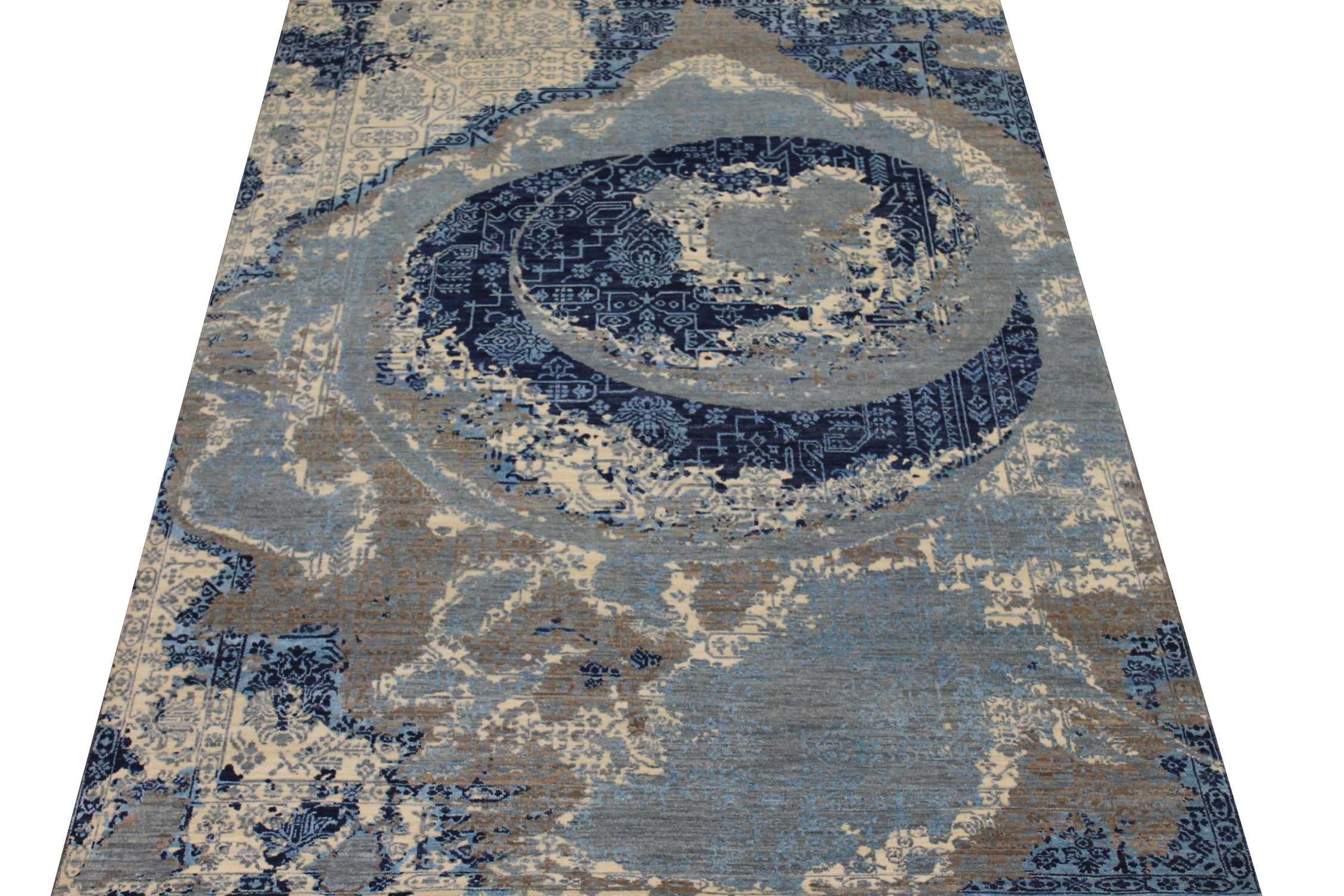 6x9 Transitional Hand Knotted Wool & Viscose Area Rug - MR024595