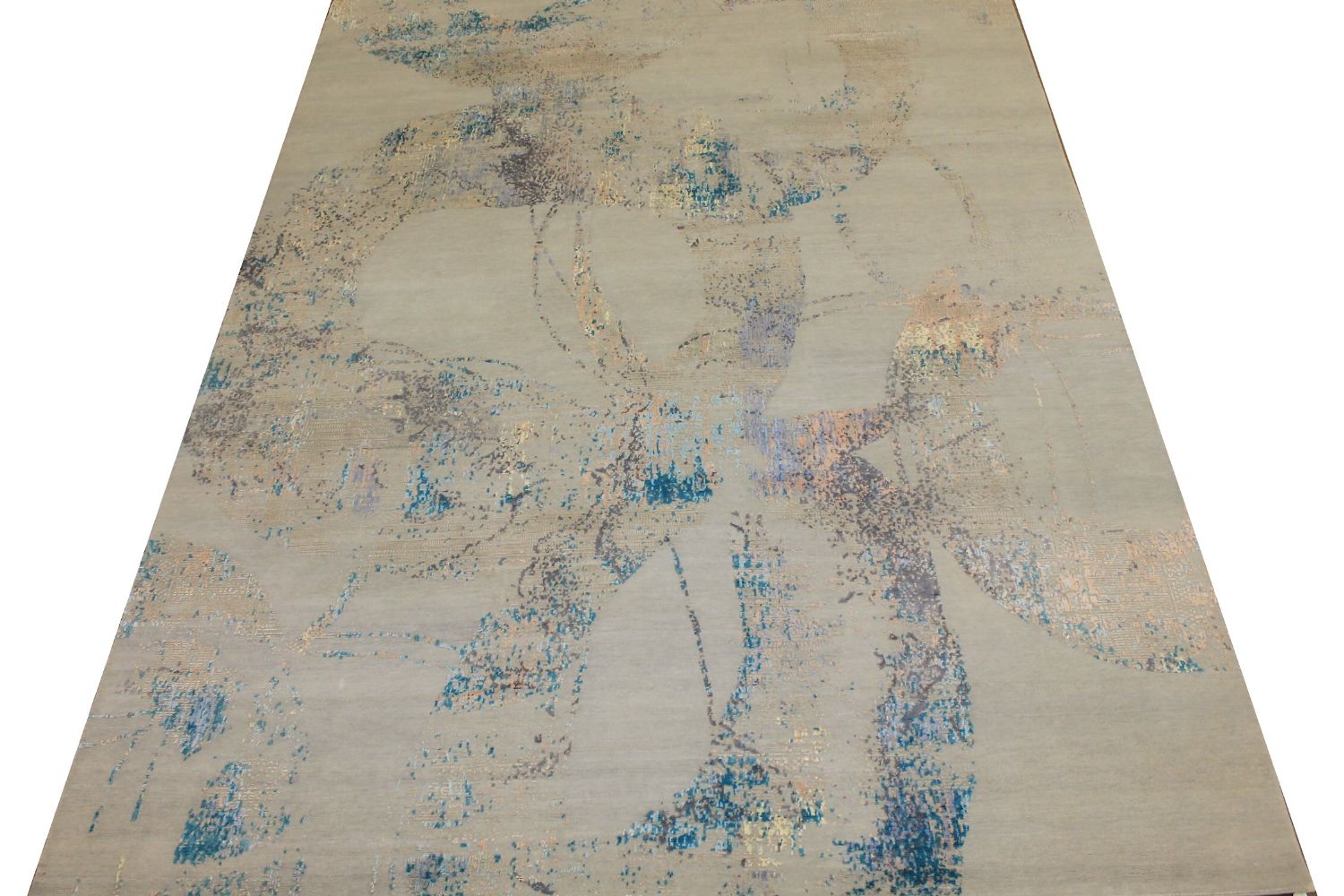 9x12 Modern Hand Knotted Wool & Viscose Area Rug - MR024656