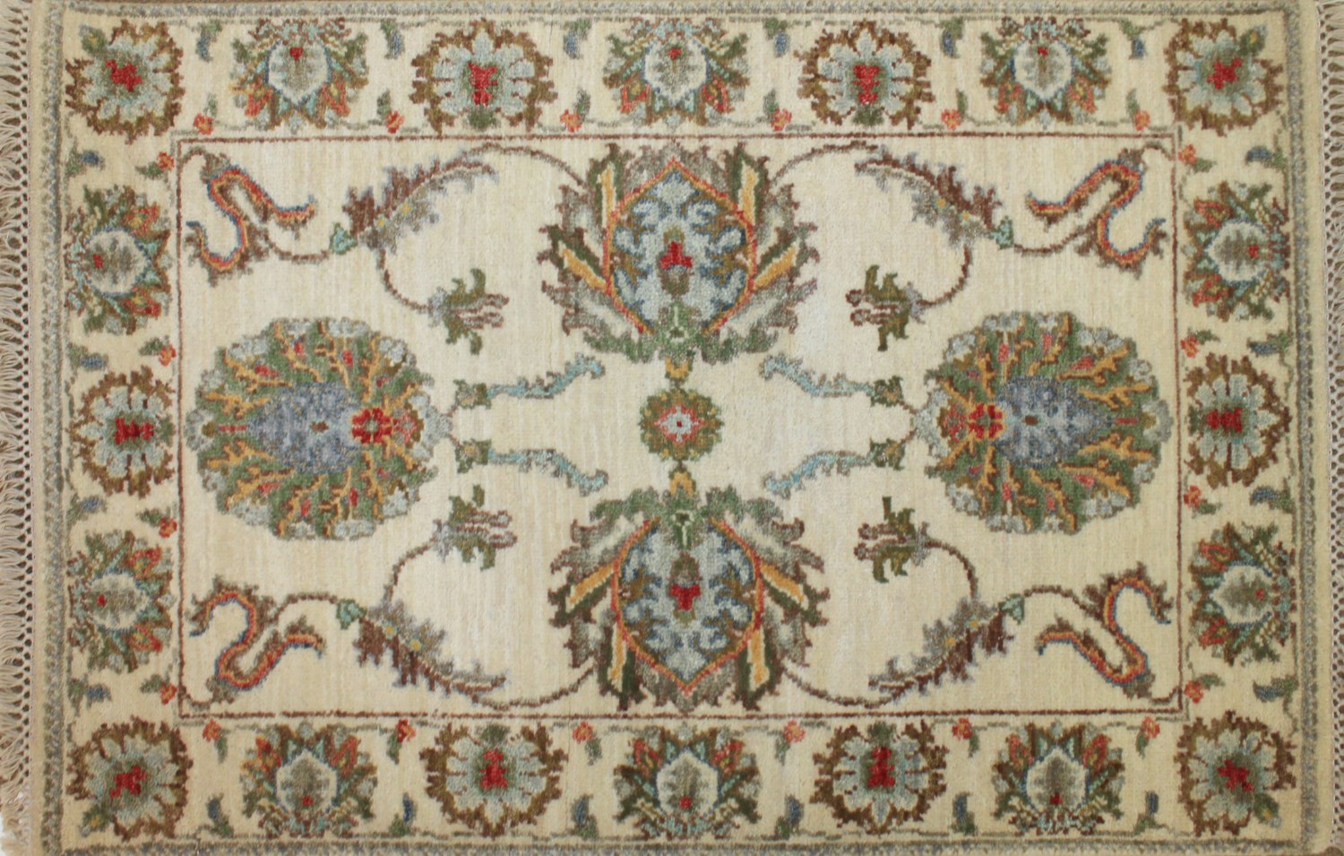 2X3 Traditional Hand Knotted Wool Area Rug - MR024758