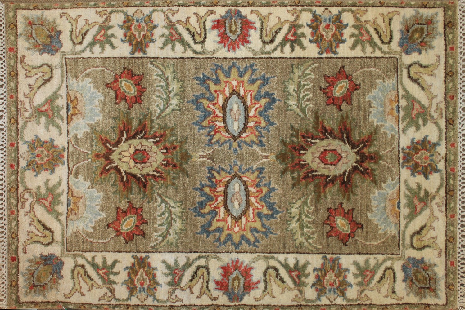 2X3 Traditional Hand Knotted Wool Area Rug - MR024796