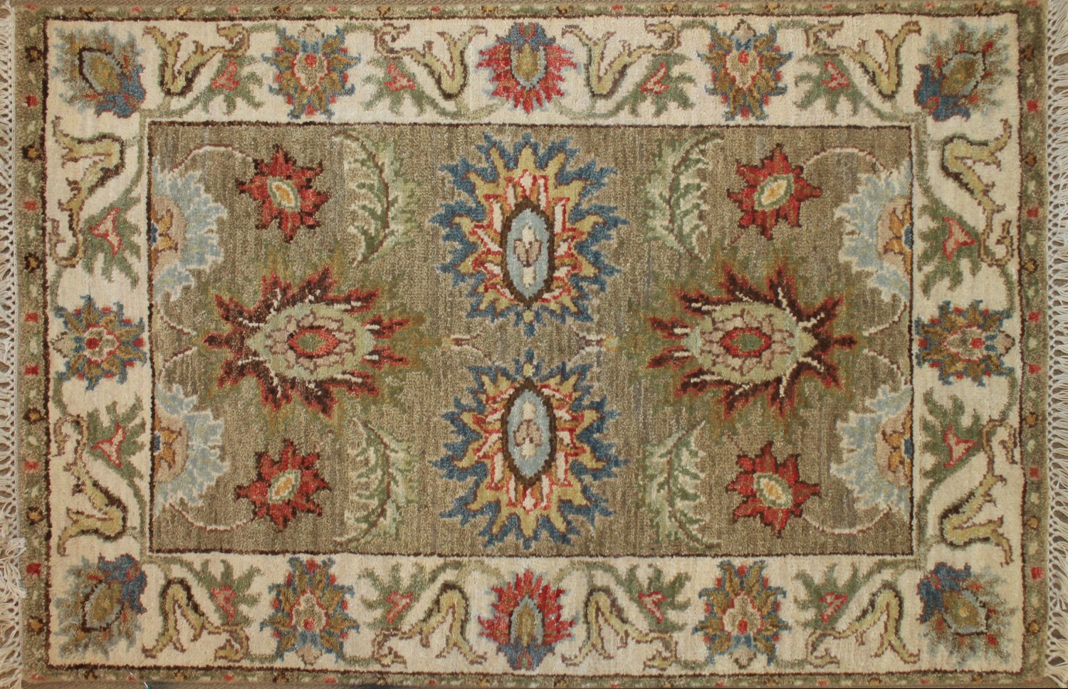 2X3 Traditional Hand Knotted Wool Area Rug - MR024797